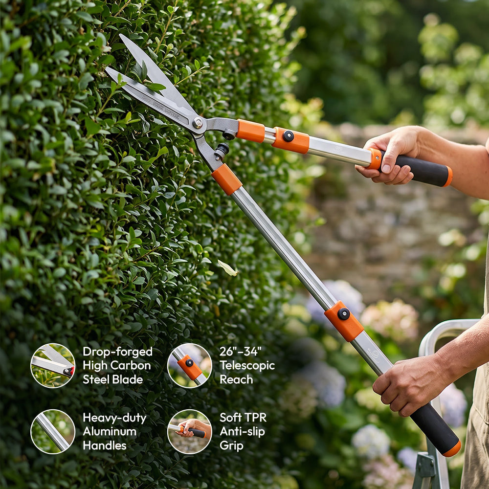 Drop Forged Hedge Shear with telescopic Handles