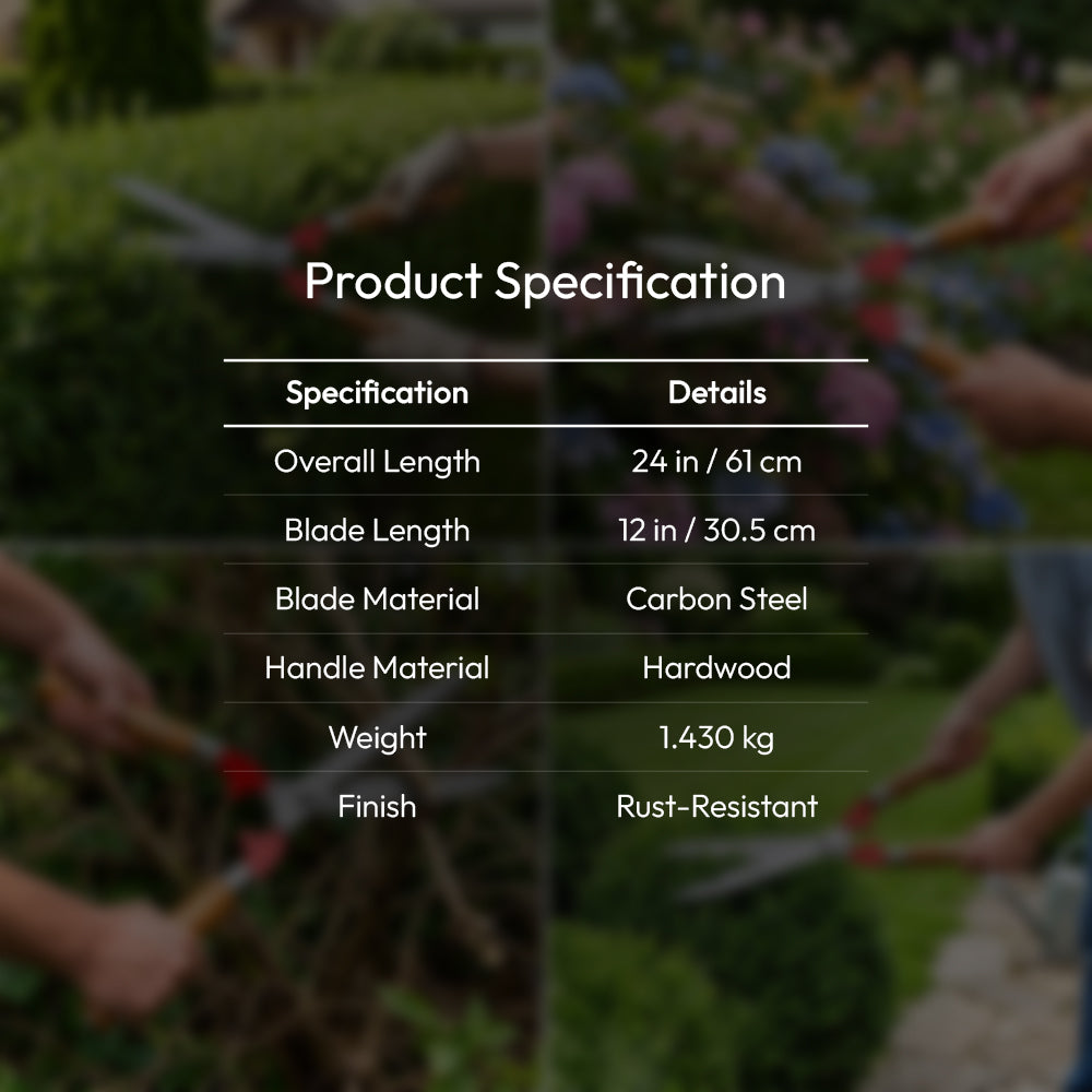 Heavy Duty 12 inch Carbon Steel Blade - Hedge Shear